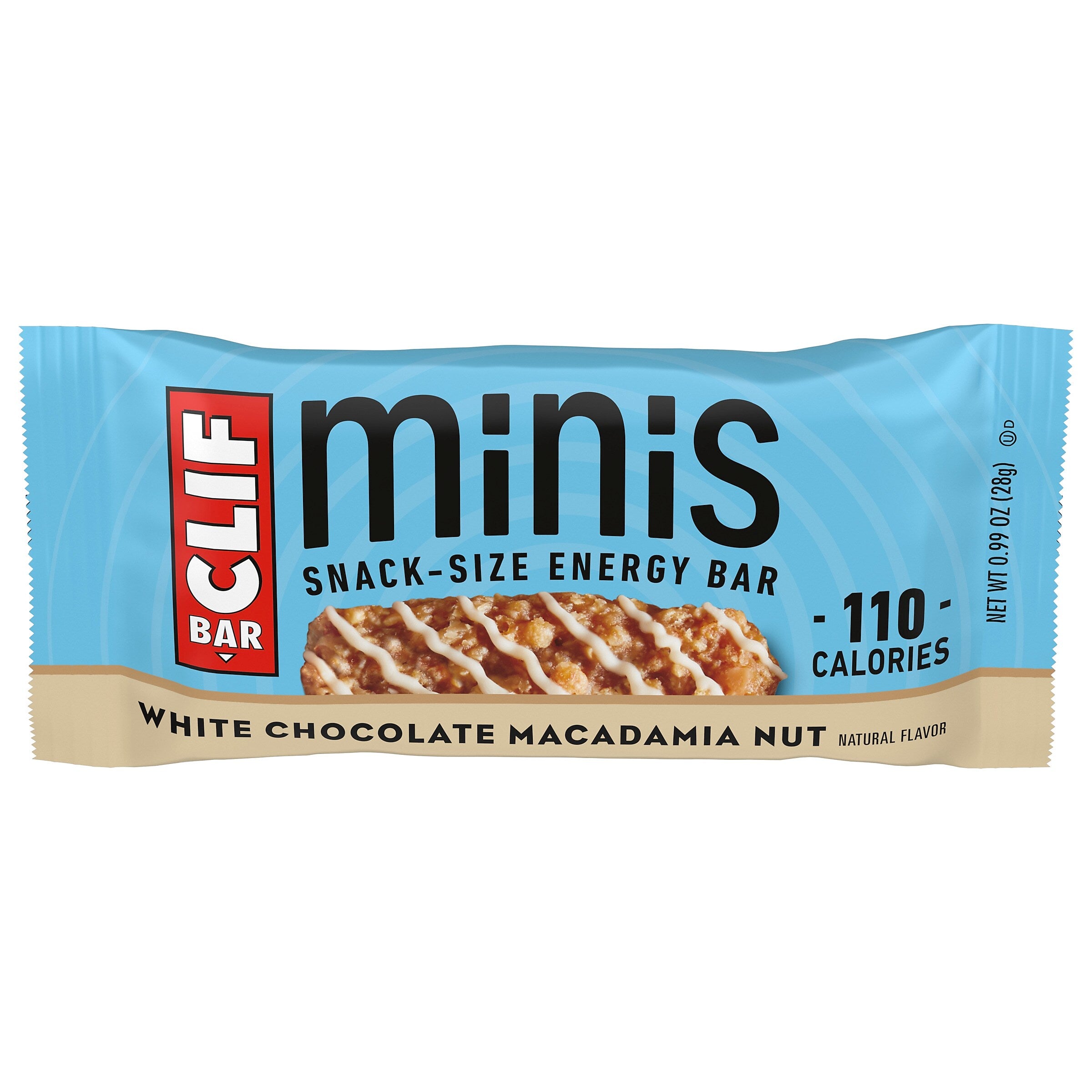 Clif Minis White Chocolate Macadamia Nut Energy Bar, 1 oz., 20 Bars/Box (CCC37295)