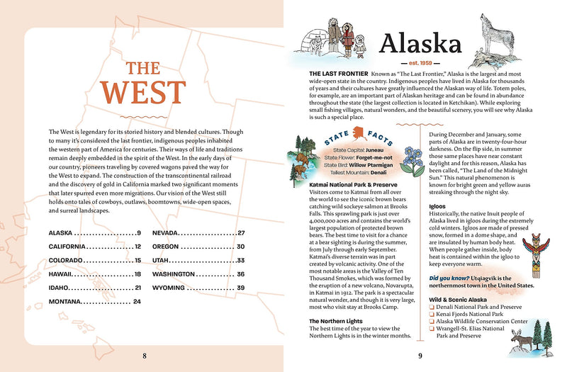 Quarto The 50 States Bucket List Guided Journal, 6.6" x 8.65", Blue, 176 Pages (9780760388495)