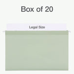 Pendaflex Reinforced Hanging File Folder, 6-Tab, Legal, Sage Green, 20/Box (1009464)