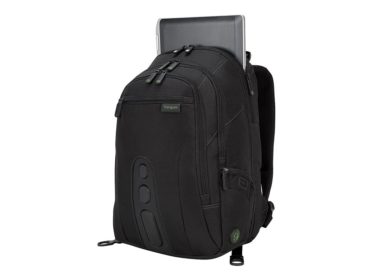 Targus Spruce EcoSmart Backpack, Black/Green (TBB013US)