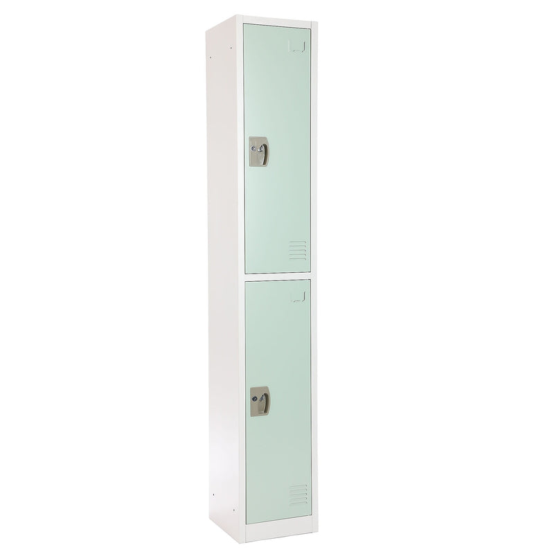 AdirOffice 72'' 2-Tier Misty Green Storage Locker (ADI629-202-MGRN)