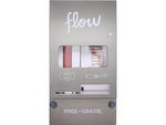 Aunt Flow Model O Stainless Steel Tampon and Pad Dispenser, Steel/White (AF-DISP-OWMS-1)