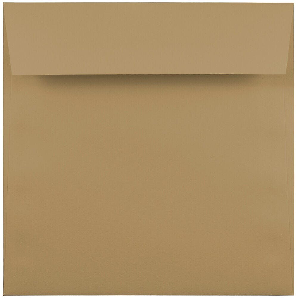 JAM Paper Invitation Envelope 6 1/2" x 6 1/2", Chocolate Brown, 100/Pack (227912746d)