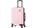 DUKAP Discovery 20" Hardside Suitcase, 4-Wheeled Spinner, TSA Checkpoint Friendly, Pink (DKDIS00S-PNK)