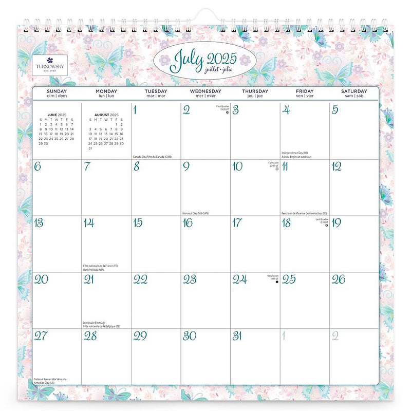 2025-2026 Plato House of Turnowsky 12" x 12" Academic Monthly Wall Calendar (9798330700165)