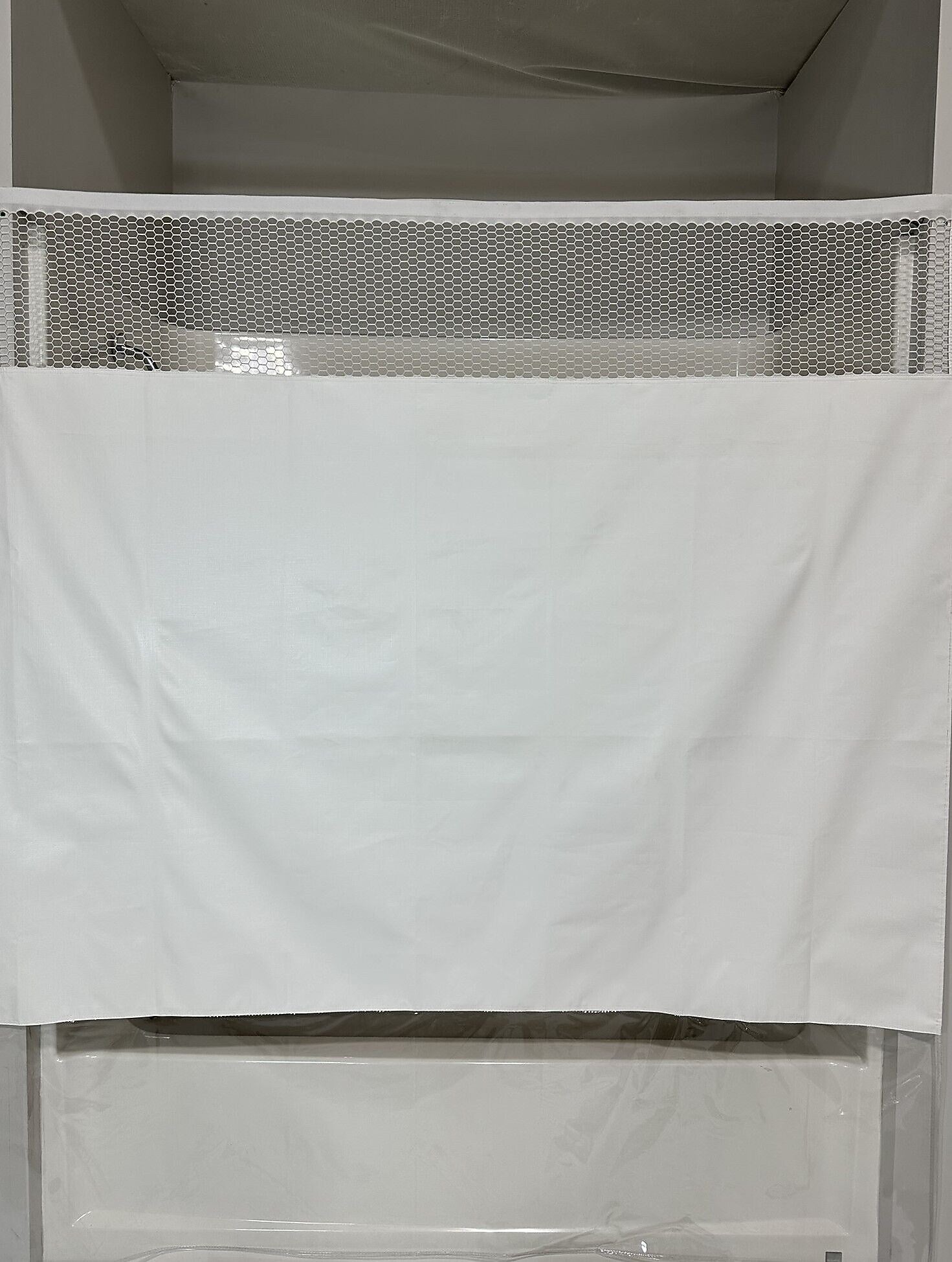 Gary Manufacturing PREA Compliant & Anti-Ligature 70" x 72" Vinyl Shower Curtains, Hook & Loop Strips, 12/Case (STPSTDMHCFVS)