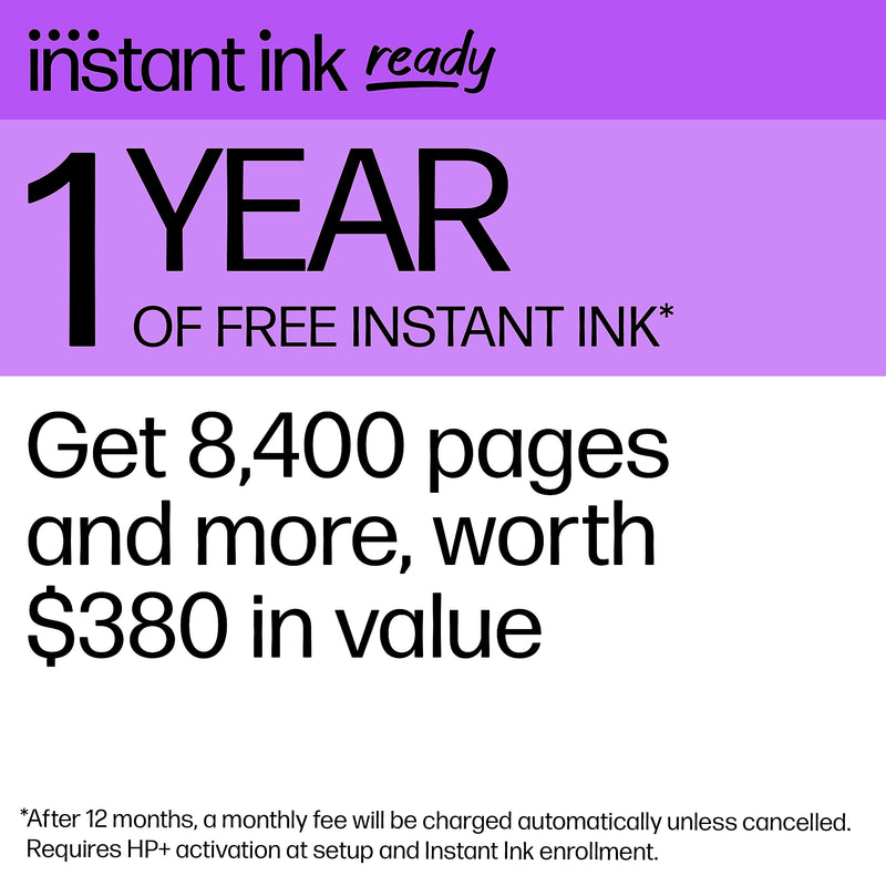 HP OfficeJet Pro 8139e Wireless Color All-In-One Printer, Print Scan Copy Fax, Best for Home Office, 1 Year FREE Ink (40Q51A)
