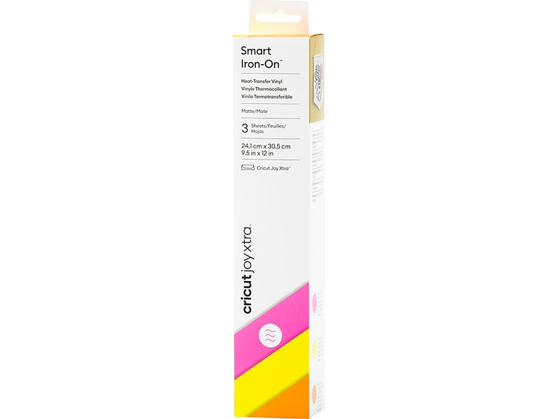 Cricut Joy Xtra Smart Iron-On Glow Sticks Die Cutting Heat-Transfer Vinyl, Assorted Colors, 3/Pack (2010396)