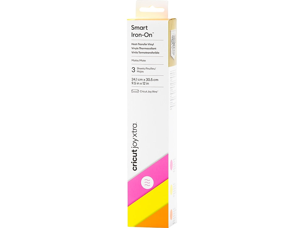 Cricut Joy Xtra Smart Iron-On Glow Sticks Die Cutting Heat-Transfer Vinyl, Assorted Colors, 3/Pack (2010396)