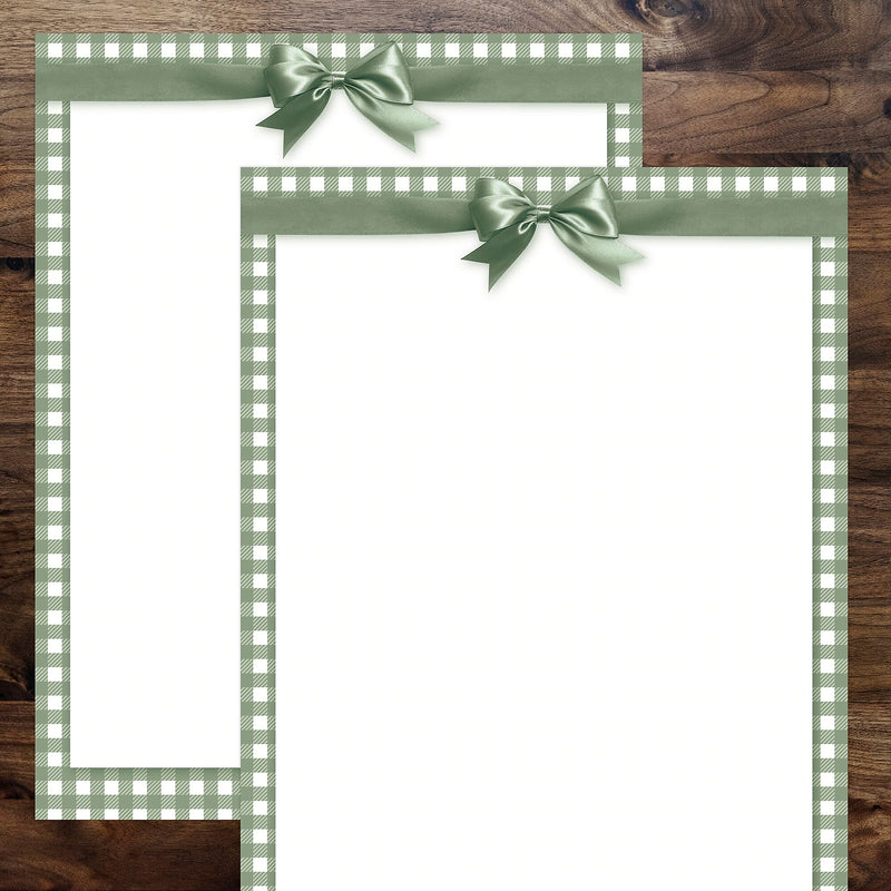 Great Papers Sage Green Bow Everyday Letterhead, Multicolored, 50 Sheets/Pack (2025008)