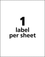 Avery TrueBlock Laser Durable ID Labels, 8-1/2" x 11", White, 50 Labels/Box (6575)
