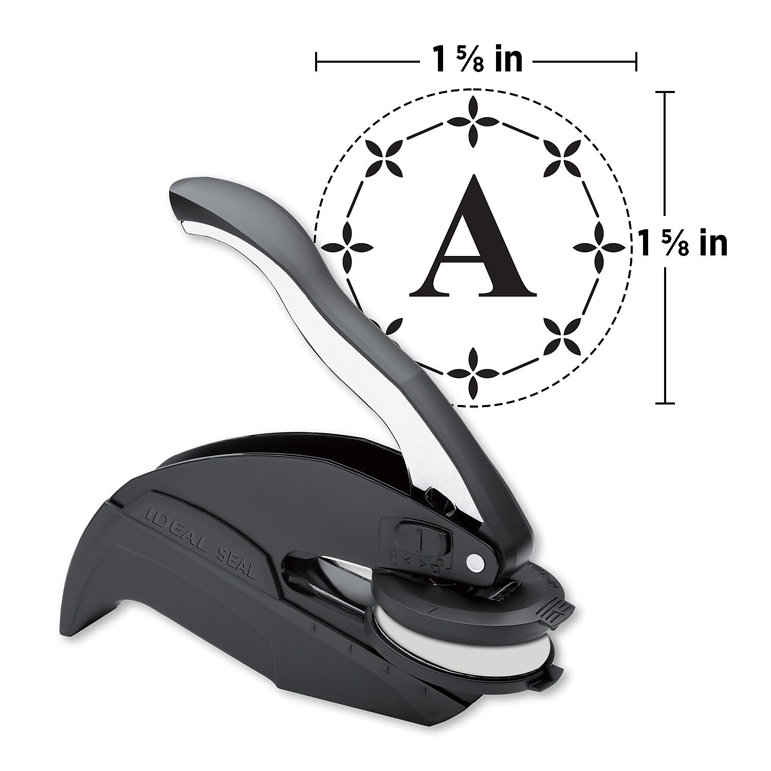 Ideal 2 in 1 Pocket & Desk Embosser, 1 5/8" Impression