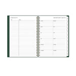 2026 Blue Sky Bespoke Letterpress 5.875" x 8.625" Calendar Year Weekly & Monthly Planner, Deep Forest Green