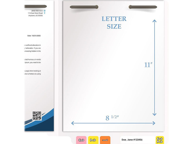 Medical Arts Press Heavy-Duty End Tab File Folder, Straight Cut, Letter-Size, White, 40/Box (S-09459-WHT)