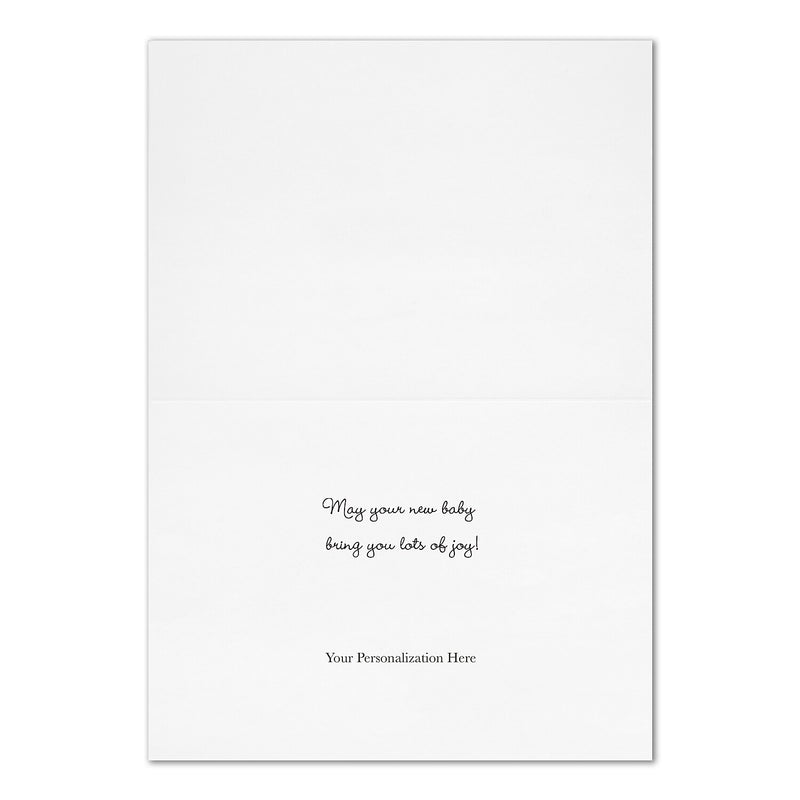 "Bundle of Joy" Congratulations Card w/ Silver Lined White Envelope, 50/BX