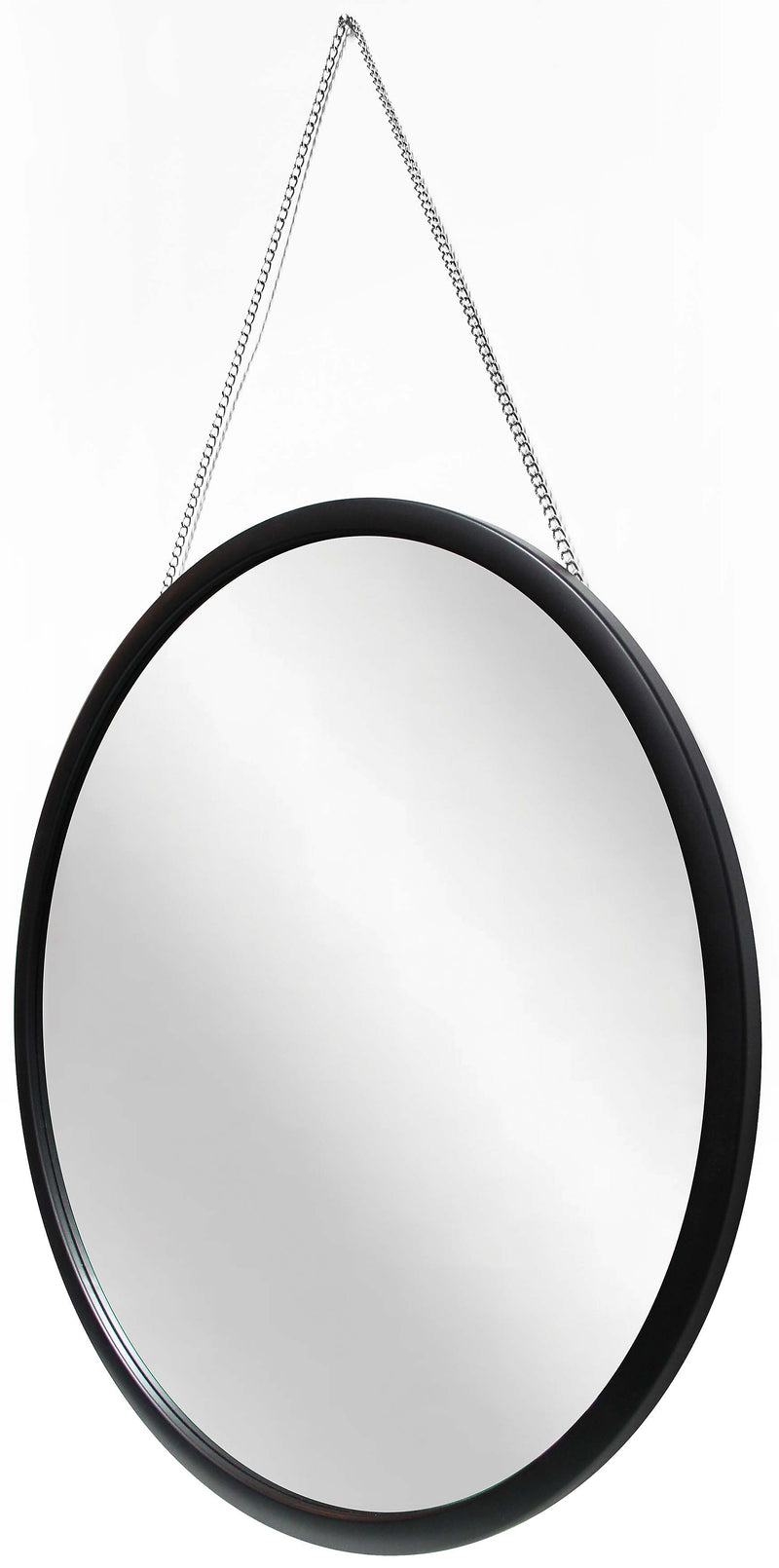 Infinity Instruments Franc II Black Plastic Framed Wall Mirror, 22" (20209BK)