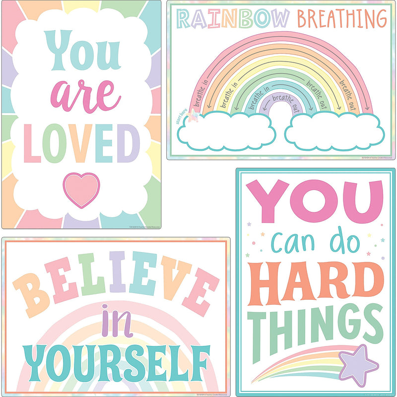 Teacher Created Resources Pastel Pop Calming Strategies Small Poster, 12/Set (TCR8439)