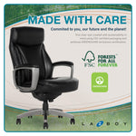 La-Z-Boy Arcadian Ergonomic Bonded Leather Swivel Executive Chair, Black (60009)