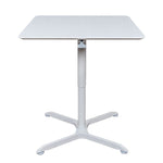 Luxor 36" Square Height Adjustable Café Table, White (LX-PNADJ-36SQ)