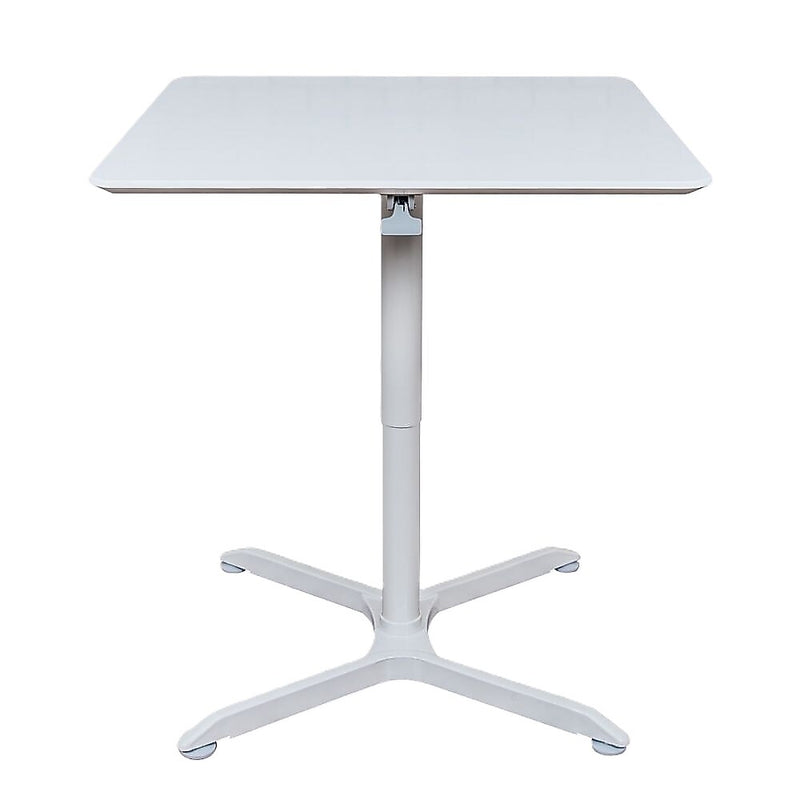Luxor 36" Square Height Adjustable Café Table, White (LX-PNADJ-36SQ)