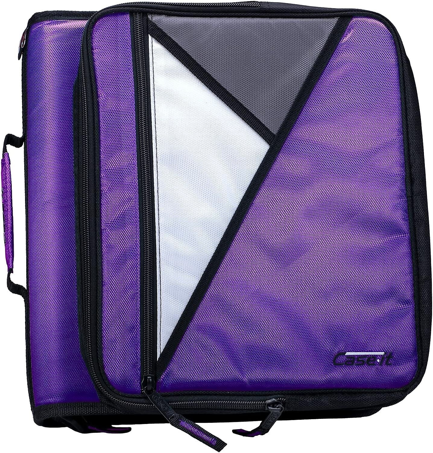 Case It 2" 3-Ring Zipper Binders, Purple (LT-007 PUR)