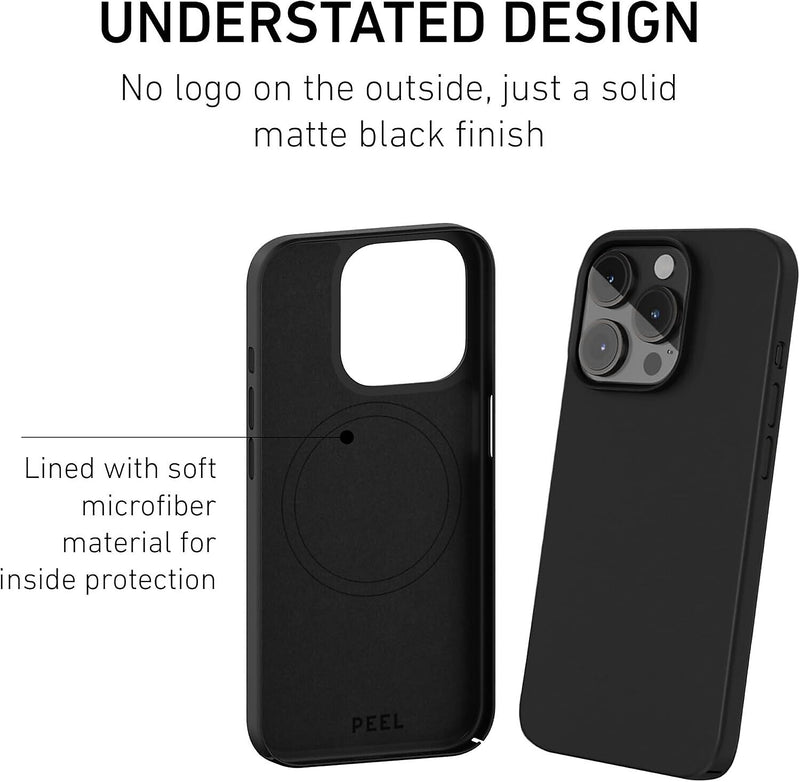 PEEL Magnetic MagSafe Phone Case for iPhone 15 Pro, Black (I15 PRO MAGSAFE BLAC)