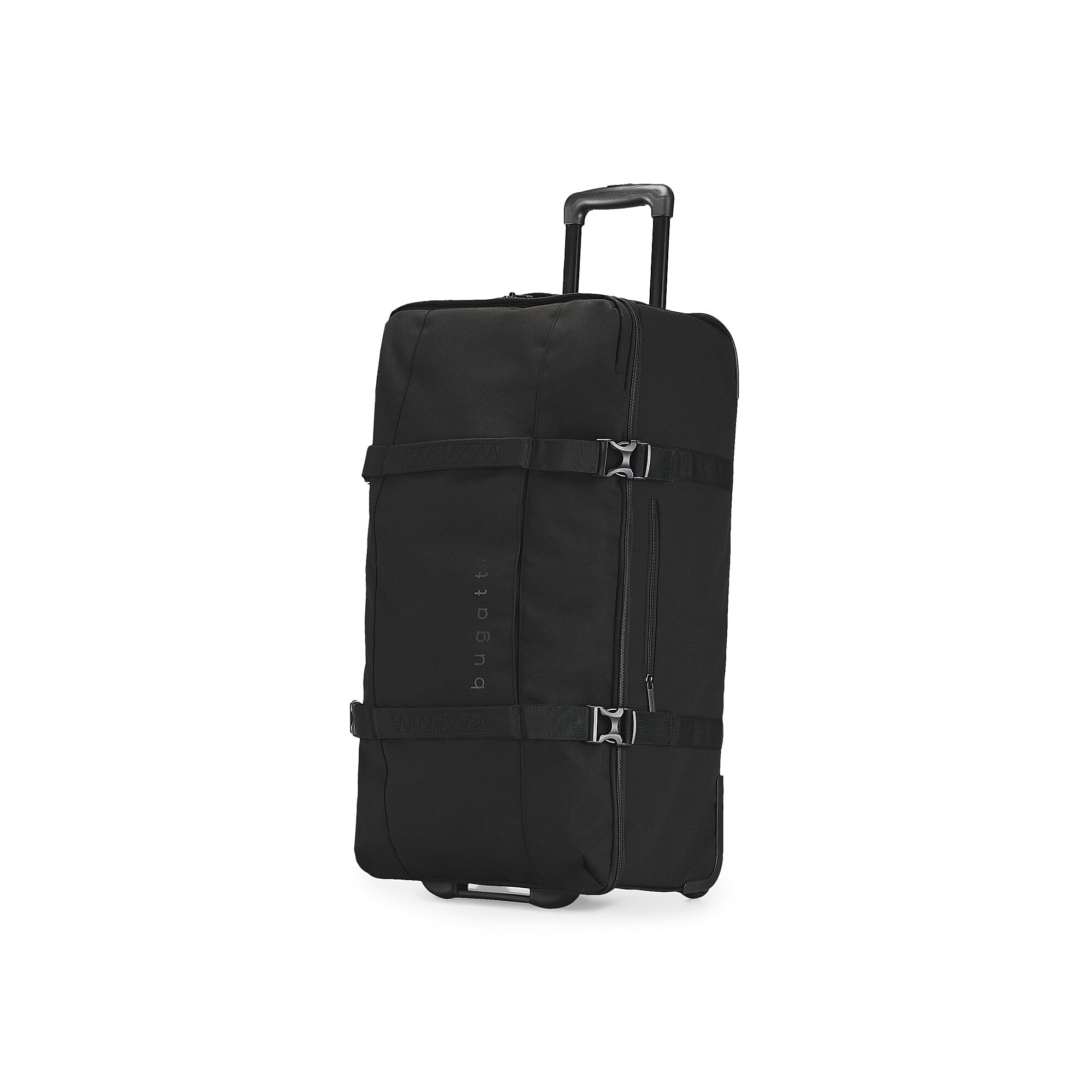 Bugatti Black 28" Polyester Telescoping Travel Duffel with Wheels, Black (DUFW9528BU-BLA)