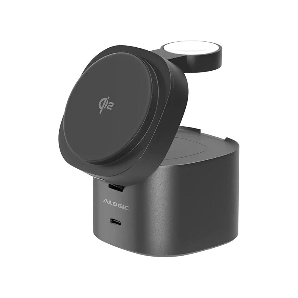ALOGIC PowerPod 4-in-1 Magsafe Charging Stand, 30W, Black (AL41WCPO-BK)