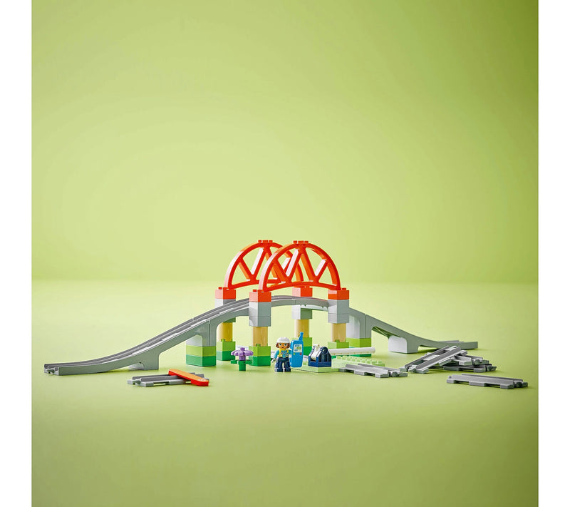 LEGO DUPLO Town Train Bridge and Tracks Expansion Set, 42 Pieces (10426)