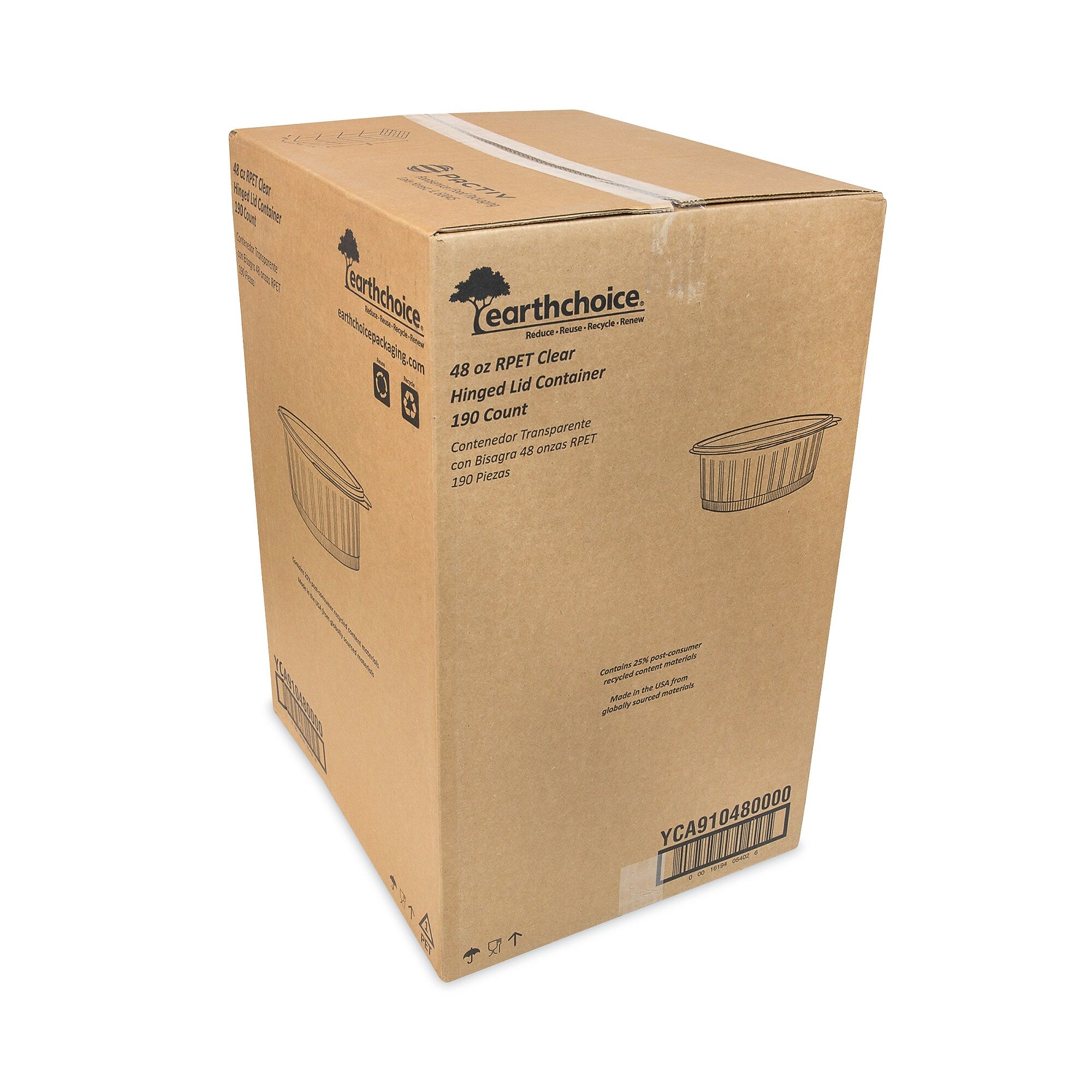 CONTAINER,48OZ RPET,CLR