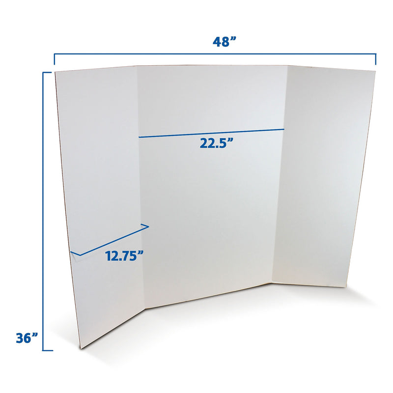 Flipside Corrugated Project Board, 3' x 4', White, 10/Carton (30046-10)