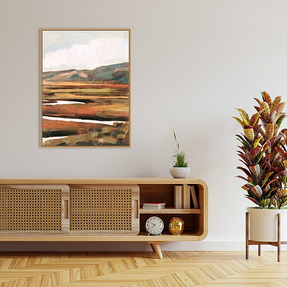 Amanti Art Mountain Field II by Victoria Borges Framed Canvas Wall Art Print, 32" x 42" (A42677748375)