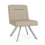 Lesro Willow Vinyl Lounge Chair, Armless, Patriot Plus Concrete/Silver (WL1102.SSV-02PPCN.03PPCN)