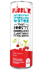 Bubbl'r Antioxidant Wild Cherry Chill'r Flavored Sparkling Water, 12 oz., 12/Pack (WIC39949)