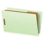 Pendaflex Recycled Reinforced Classification Folder, 1-Divider, 2" Expansion, Legal Size, Light Green, 10/Box (23314)