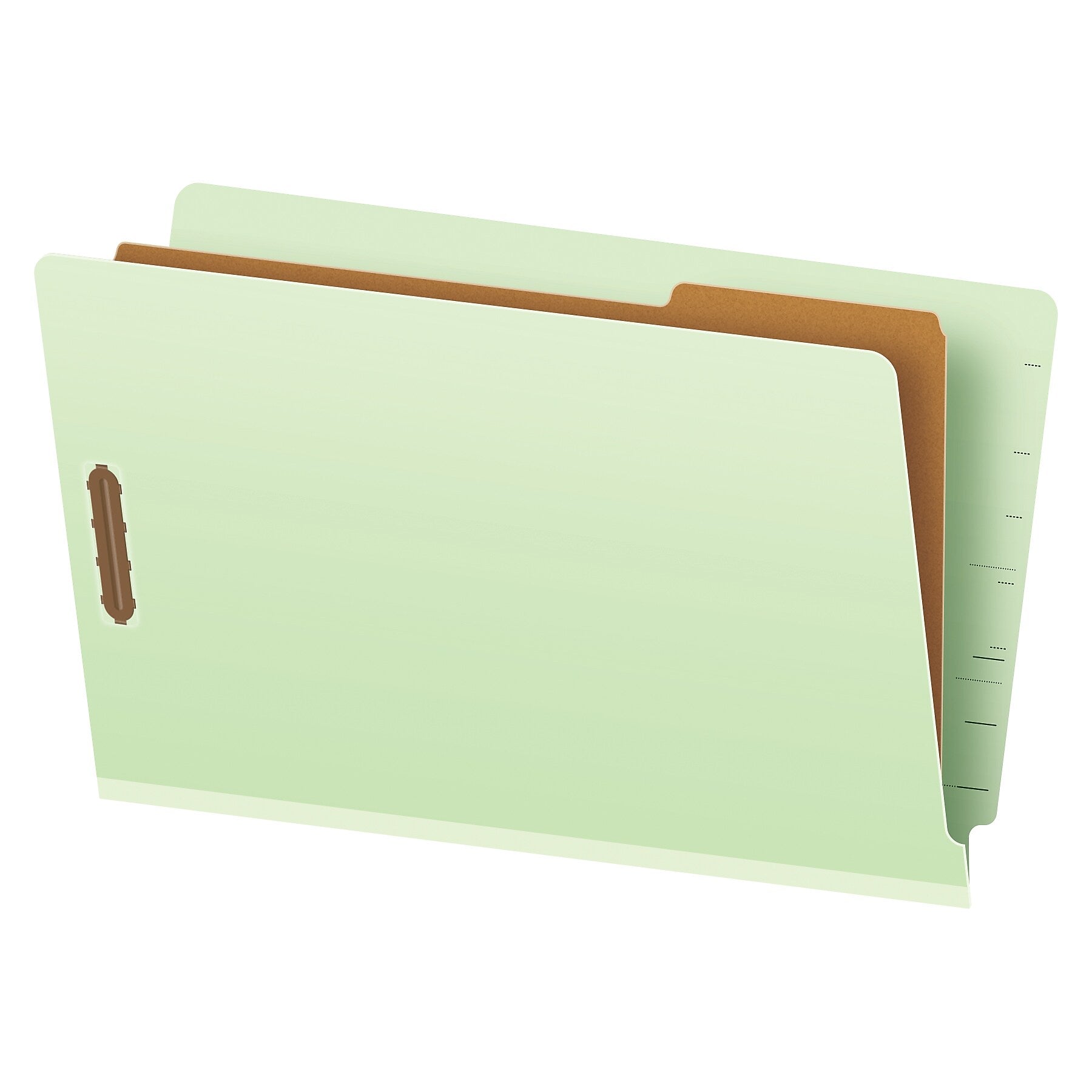 Pendaflex Recycled Reinforced Classification Folder, 1-Divider, 2" Expansion, Legal Size, Light Green, 10/Box (23314)