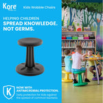 Kore Design Plastic/Poly Kids Wobble Stool, Black (KD-598)