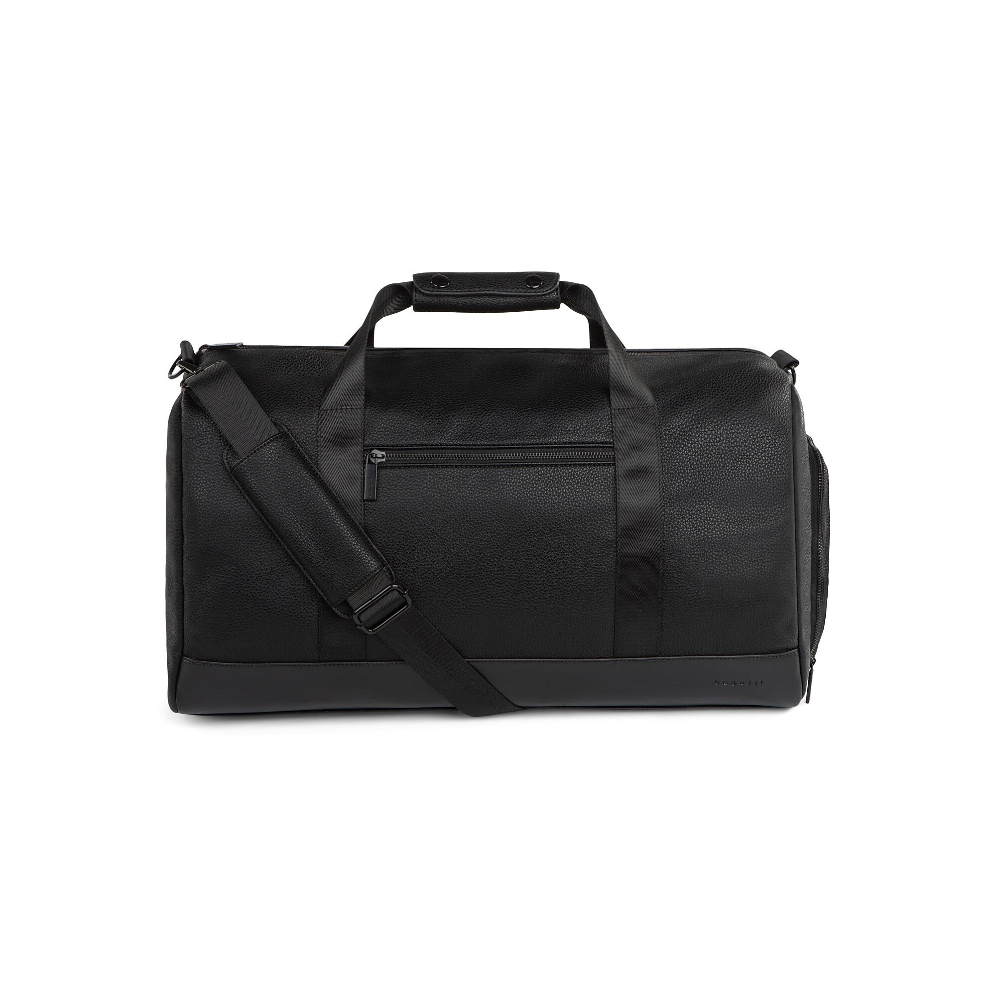 Bugatti Central 18.9" Vegan Leather Travel Duffel, Black (DUF2435BU-BLK)