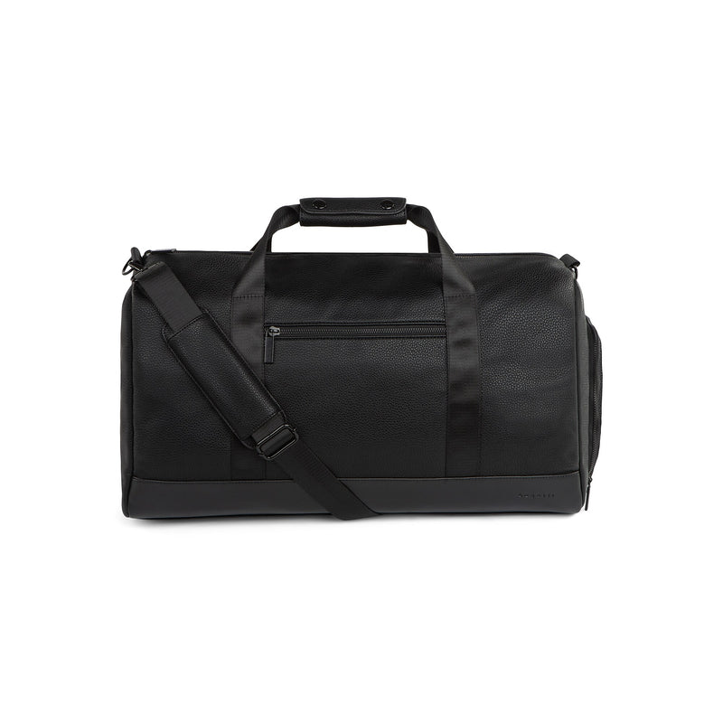 Bugatti Central 18.9" Vegan Leather Travel Duffel, Black (DUF2435BU-BLK)