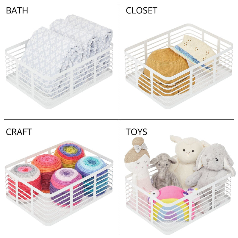 mDesign Steel Organizer, Matte White (25935)