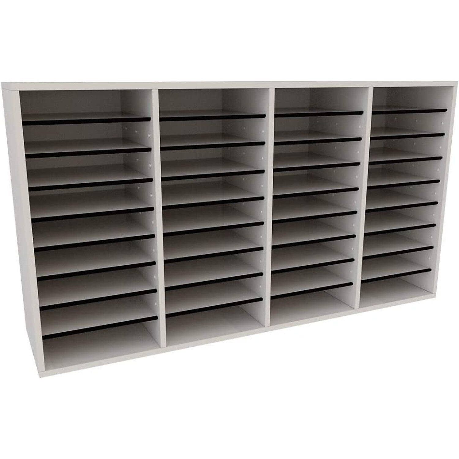 AdirOffice 500 Series 36-Compartment Literature Organizers, 39.3" x 11.8", White, 2/Pack (500-36-WHI-2PK)