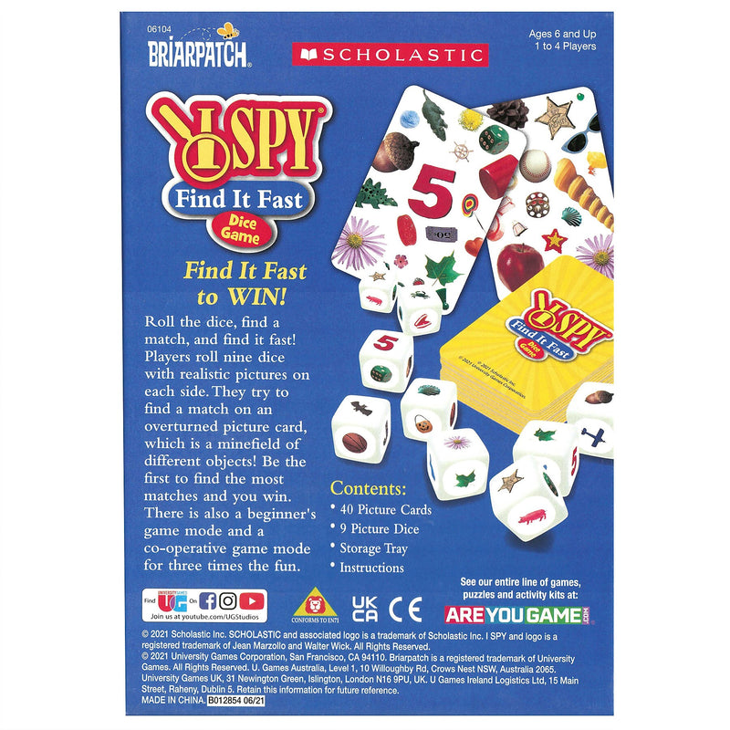Briarpatch Scholastic I SPY Find It Fast Game (UG-06104)