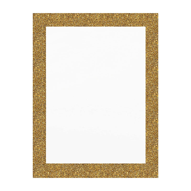 Royal Brites, Mega Chip Gold Glitter Frame, White,  22 x 28, 25/PK