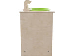Flash Furniture Bright Beginnings 2-Section Children's Kitchen Sink with Integrated Storage, Brown/Green (MK-ME03515-GG)