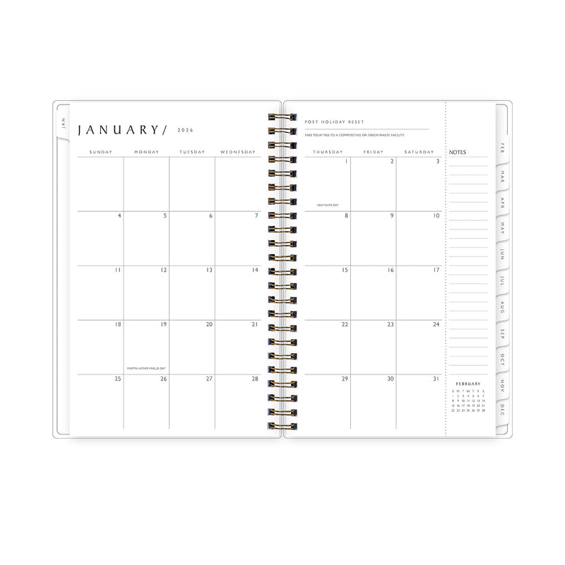 2026 Blue Sky Green Earth Freya Lilac 5" x 8" Calendar Year Weekly & Monthly Planner, Plastic Cover (153758)