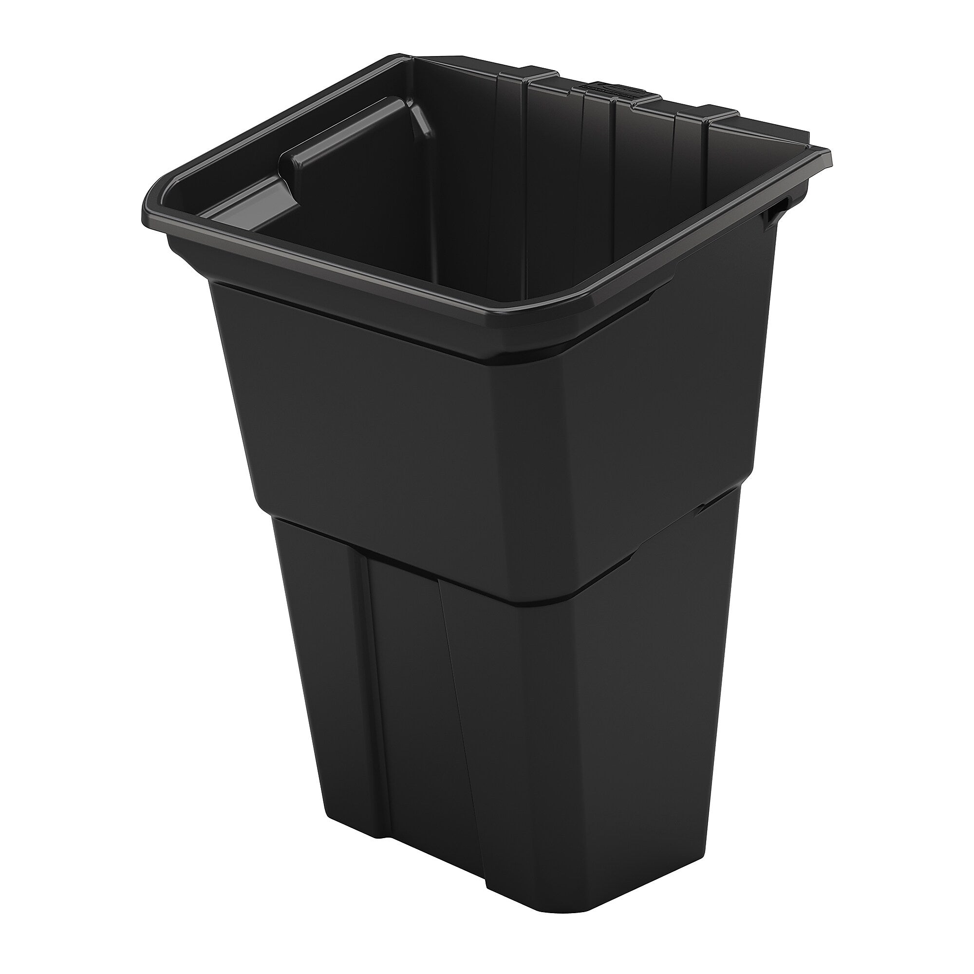 Suncast Commercial Cleaning Cart Waste Bin, Black Polypropylene, 8 gal. Capacity (BIN17222)