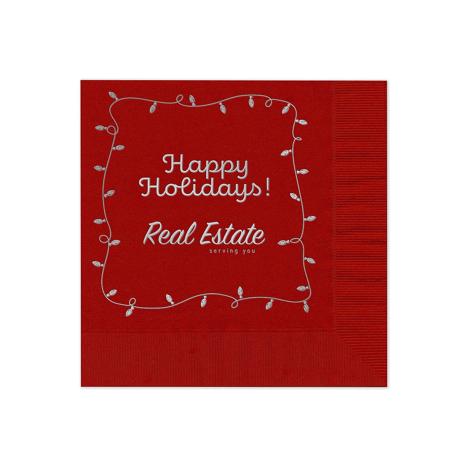 Claret Beverage Napkin - Foil Imprint, 100/BX