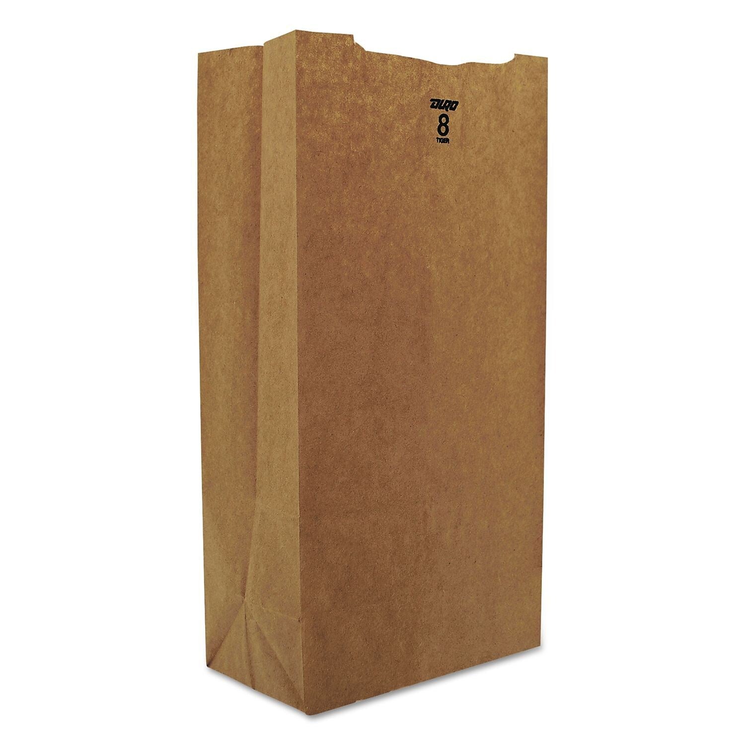 General #8 Paper Grocery Bag, 35lb Kraft, Standard 6 1/8 X 4 1/6 X 12 7/16, 2000 Bags