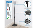 Mount-It! Height-Adjustable Speaker Floor Stand, Black, 2/Pack (MI-1232)