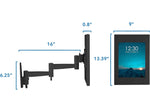 Mount-It! Adjustable Anti-Theft iPad Wall Mount with Swing Arm, Black (MI-3774B_G10)